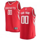 Camiseta Custom 0 Houston Rockets Icon Edition Rojo Hombre